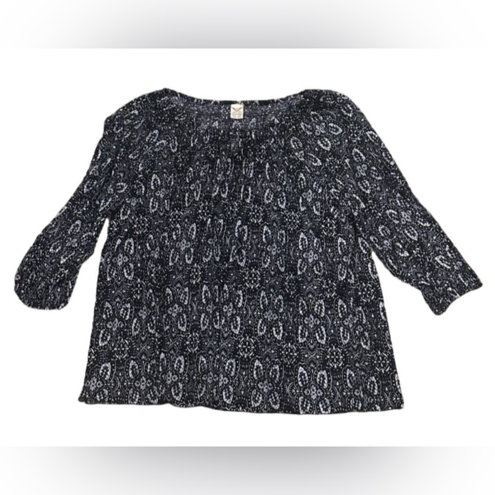 Faded Glory boho pattern peasant top XXL